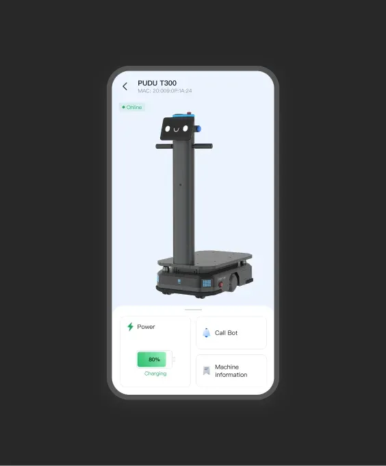 Gestisci tramite l'APP PUDU Link