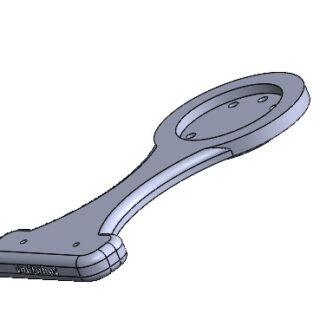 Staffa XXL per Realsense 435i | Supporto Ultra Lungo per Polso Cobot