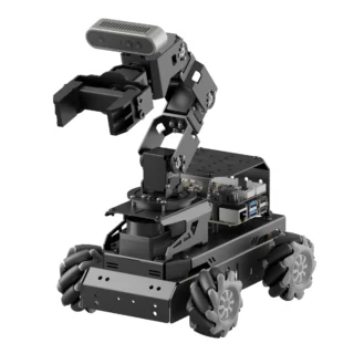 Hiwonder LanderPi Raspberry Pi Robot Car with AI Vision Robotic Arm, Support ROS2, Large AI Model (ChatGPT), SLAM Mapping/Navigation, AI Voice Interaction, Intelligent Sorting